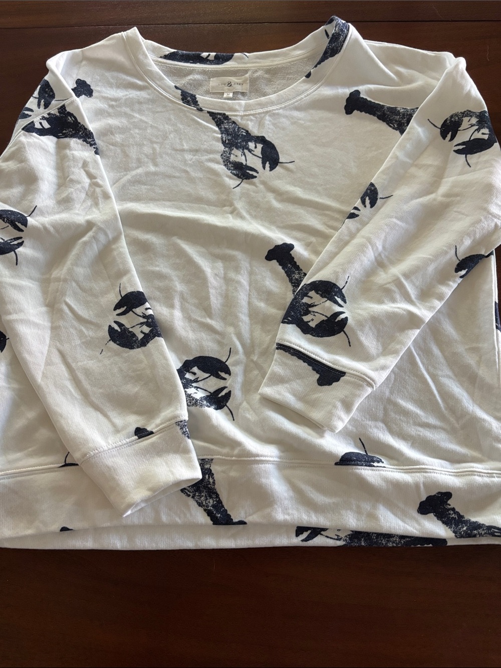 Lou and grey lobster sweatshirt